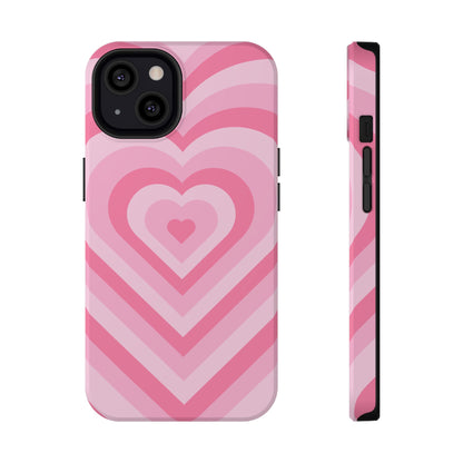 Pink Glowing Hearts iPhone Case