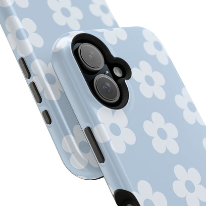 Blue Retro Flowers iPhone Case