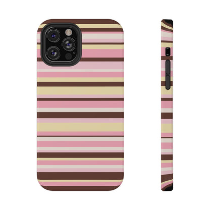 Sunday Latte Stripes iPhone Case