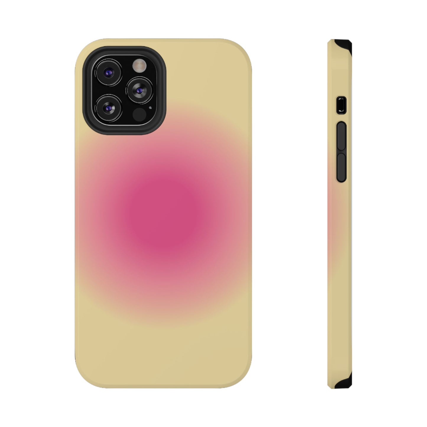 Hot Pink & Yellow Aura iPhone Case