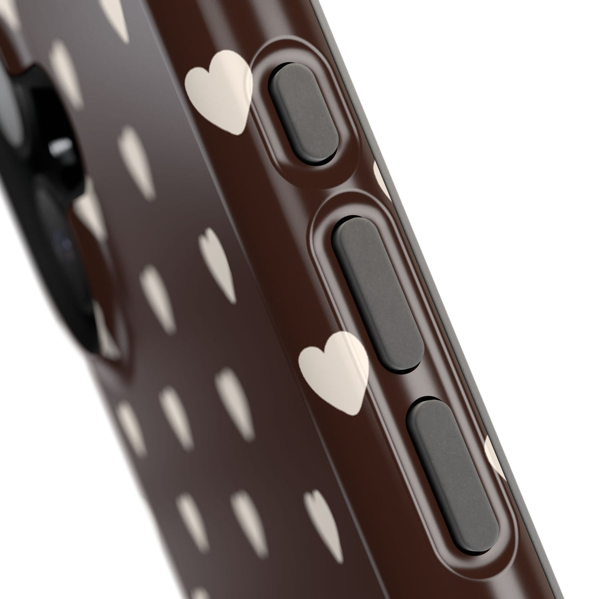 Mocha Hearts iPhone Case