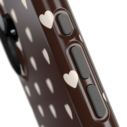 Mocha Hearts iPhone Case