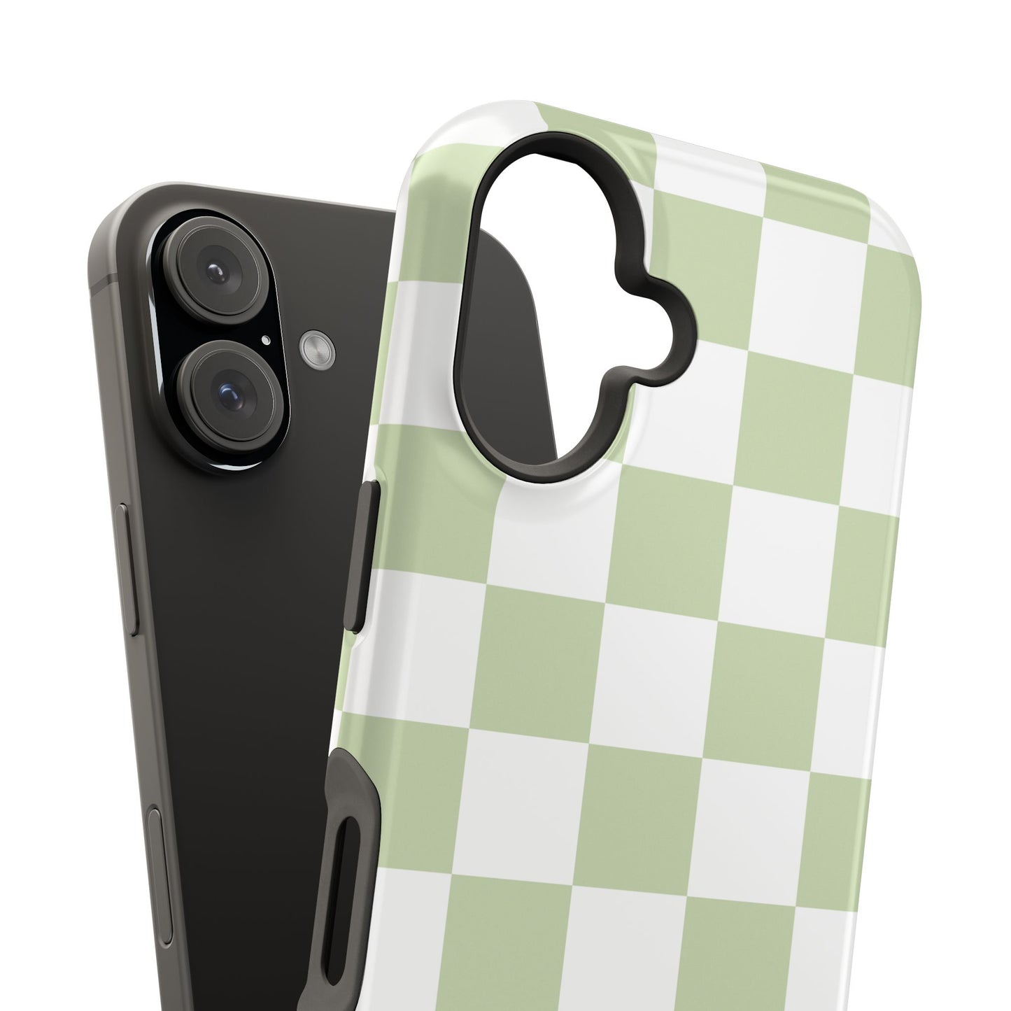 Pastel Green Checkered iPhone Case
