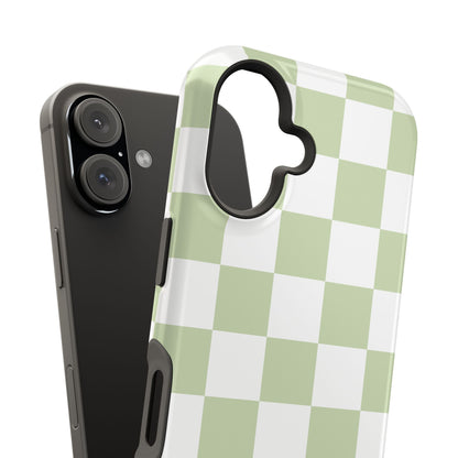 Pastel Green Checkered iPhone Case