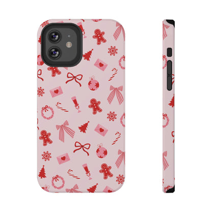 Pink & Red Holiday iPhone Case