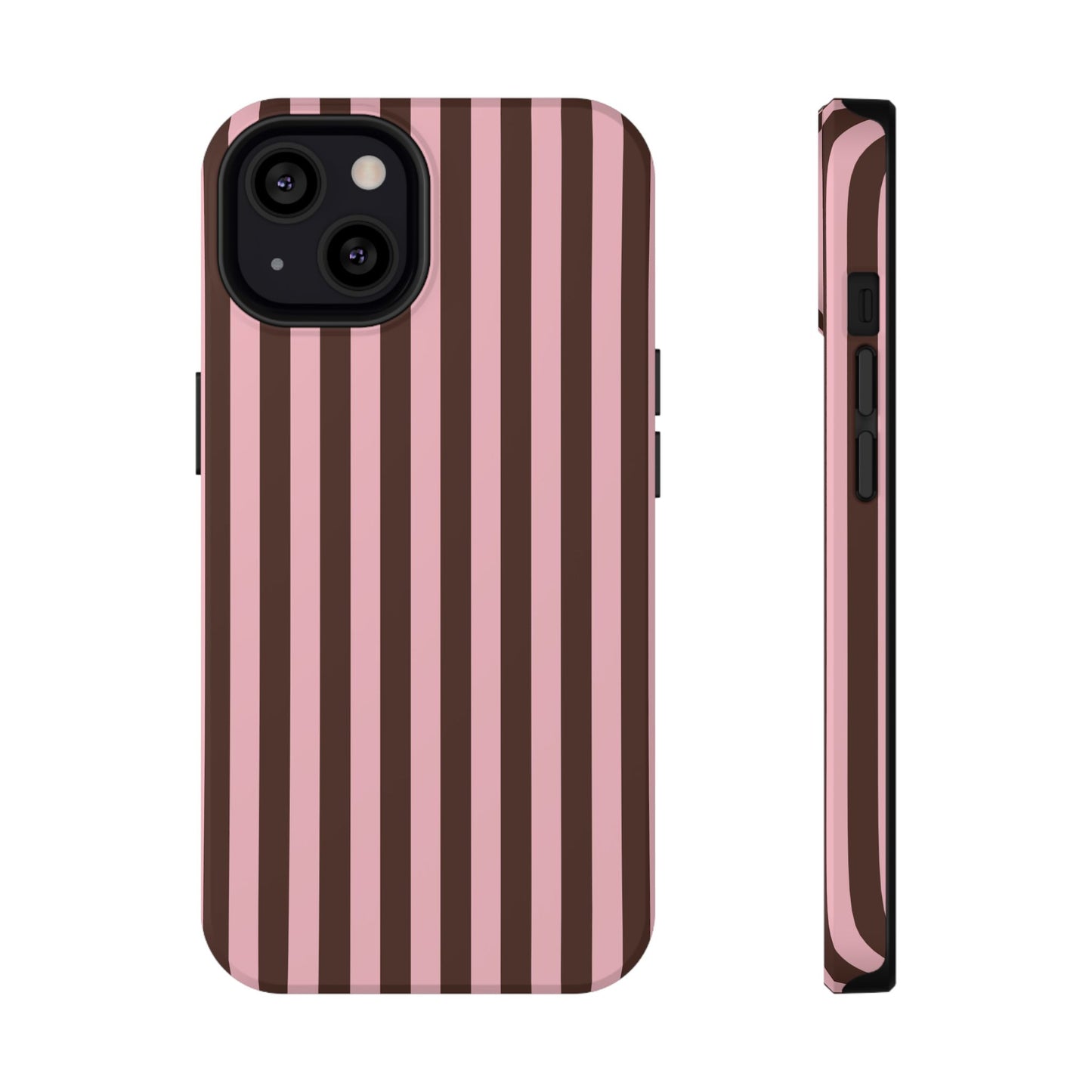 Pink Latte Stripes iPhone Case