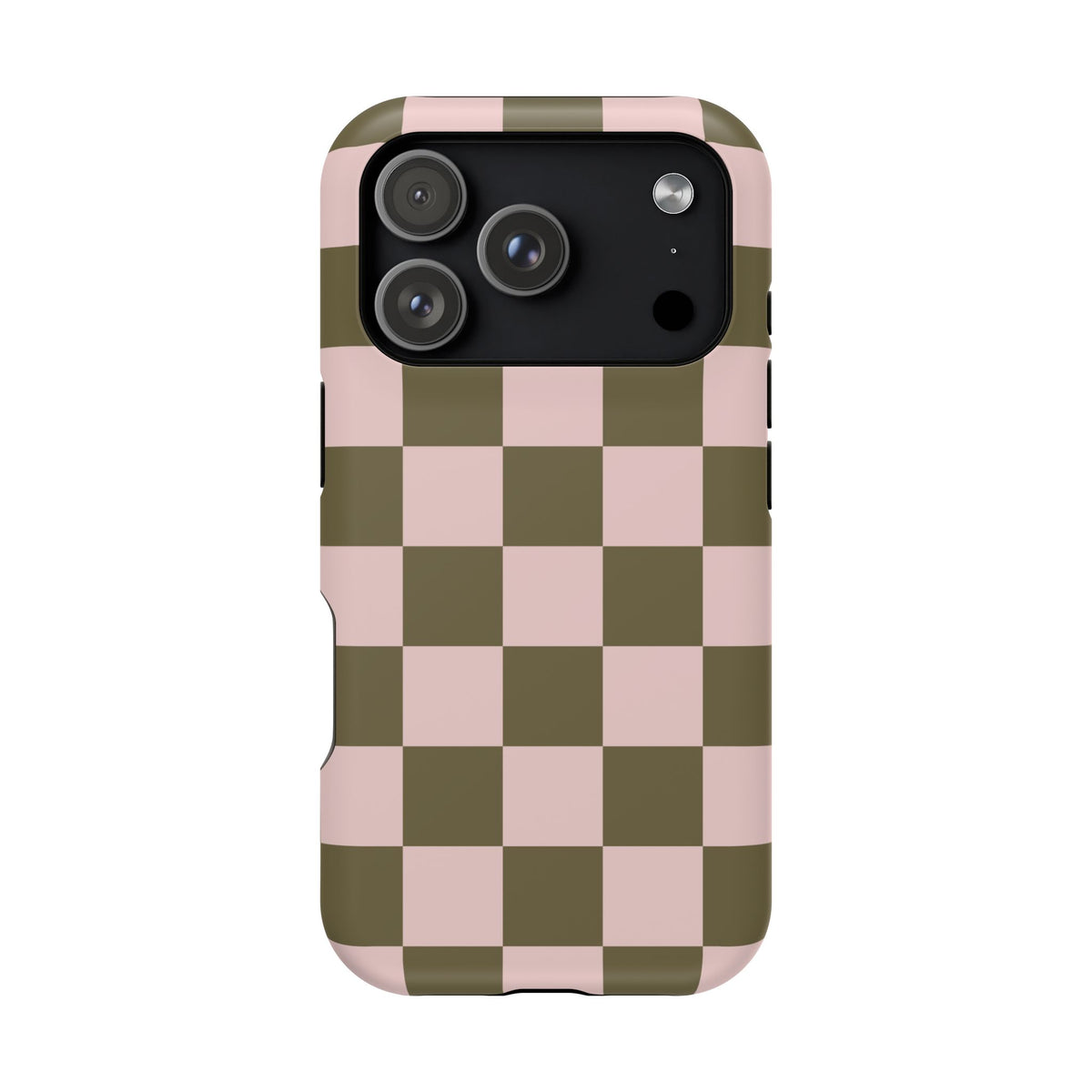 Pink Pistachio Checkered iPhone Case