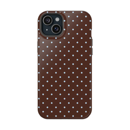 Blue Latte Mini Dots iPhone Case