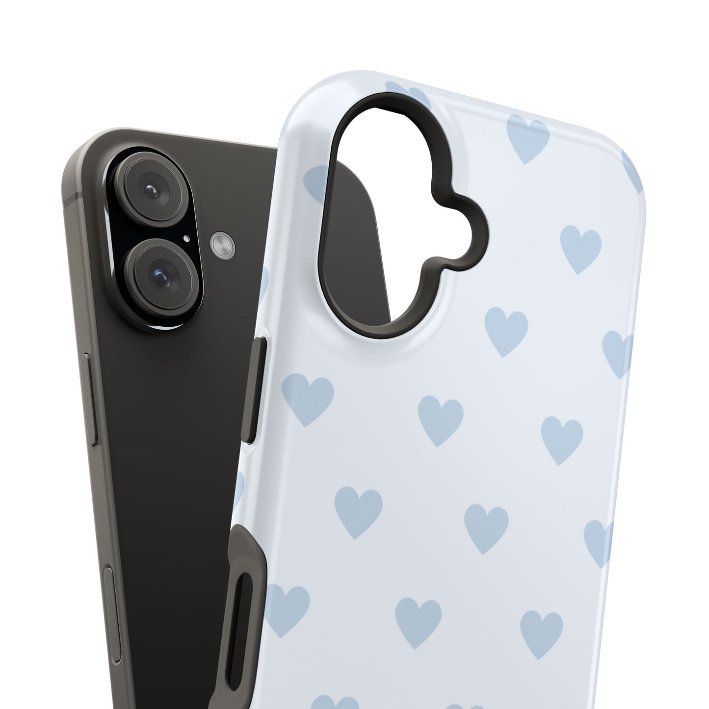 Light Blue Hearts iPhone Case