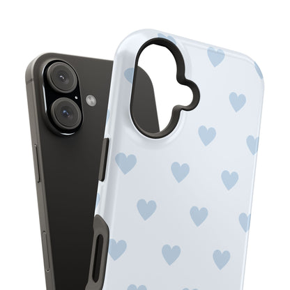 Light Blue Hearts iPhone Case