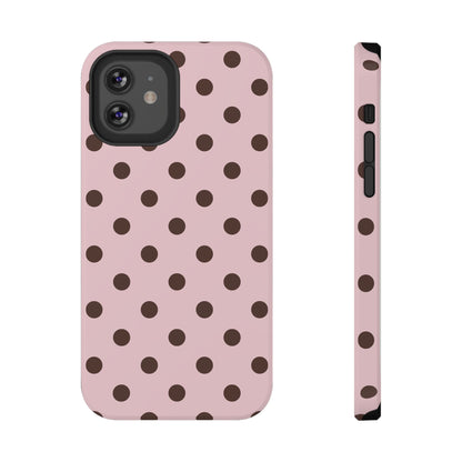 Strawberry Mocha Polka Dots iPhone Case