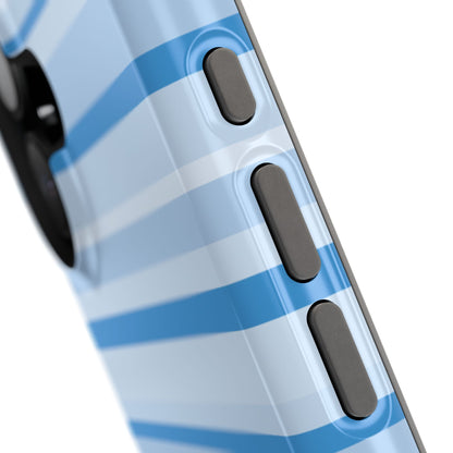 Blue Candy Stripes iPhone Case