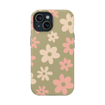 Green Flower Power iPhone Case