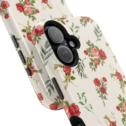 Red Vintage Roses iPhone Case