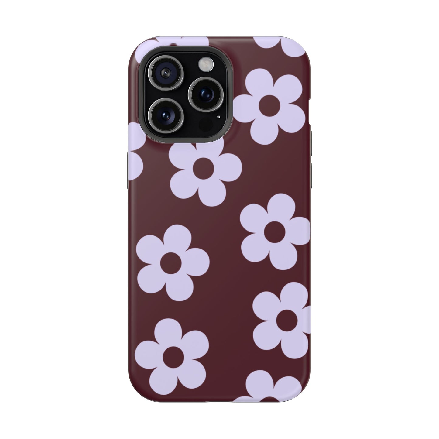 Burgundy Flowers iPhone Case