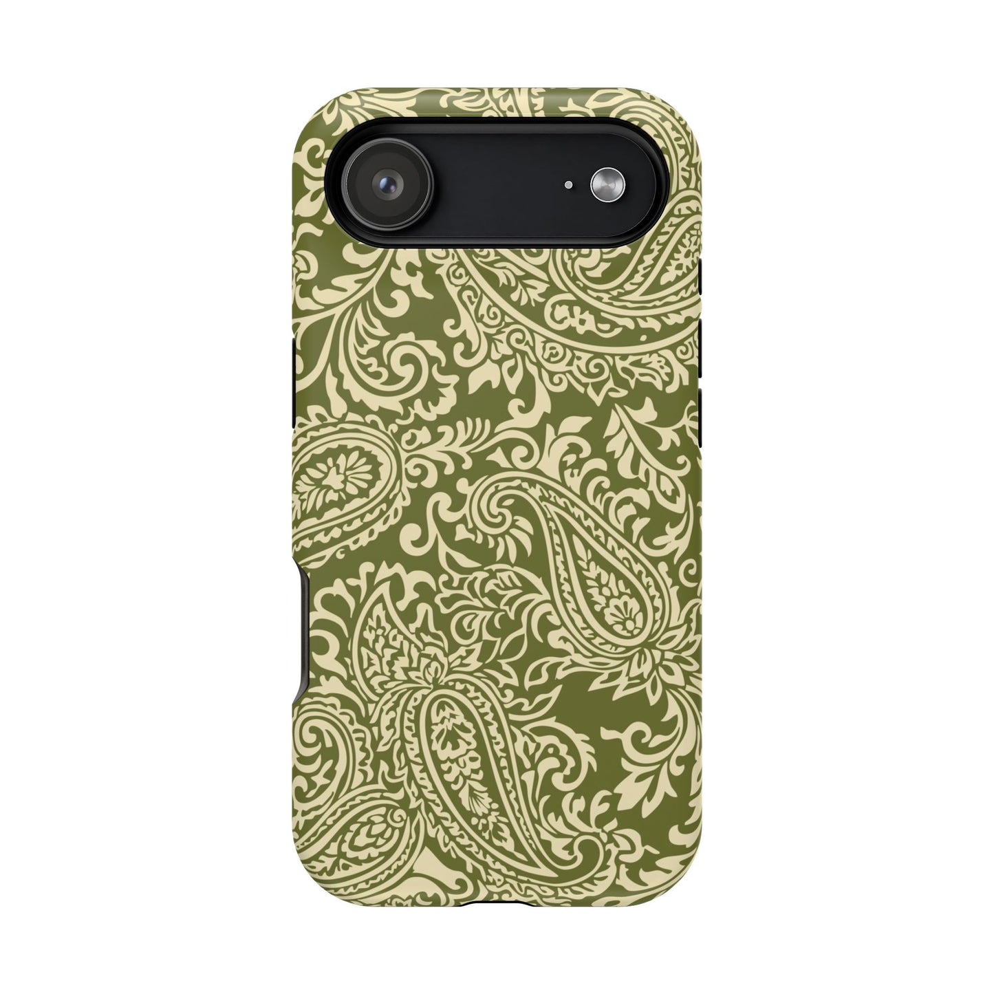 Olive Paisley iPhone Case