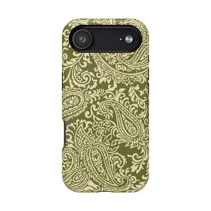 Olive Paisley iPhone Case