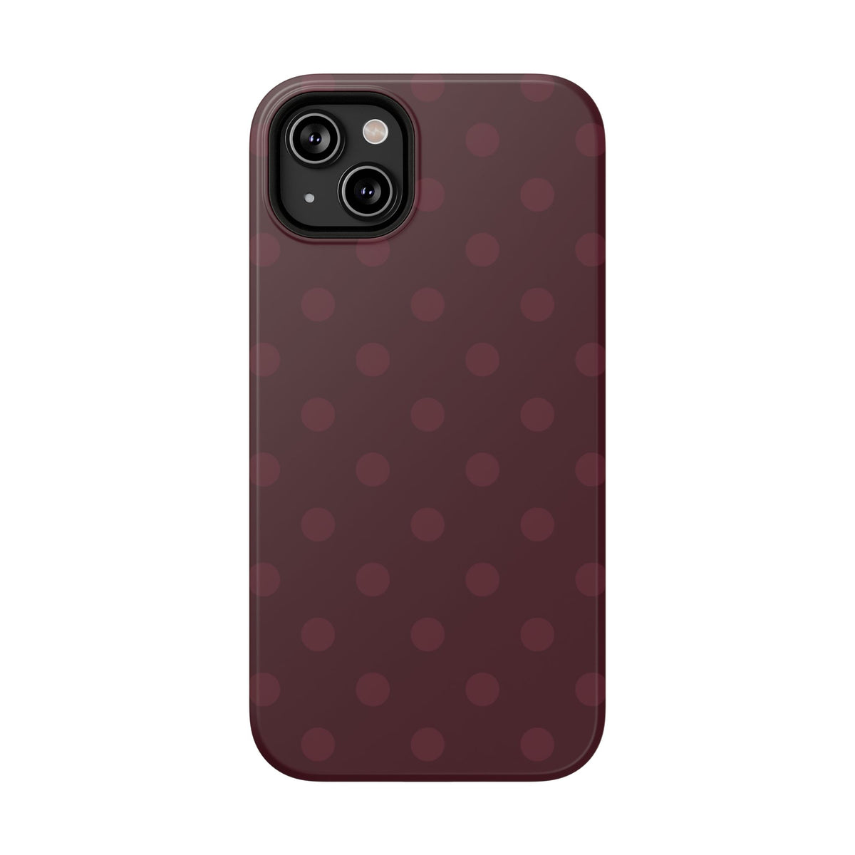 Burgundy Polka Dots iPhone Case