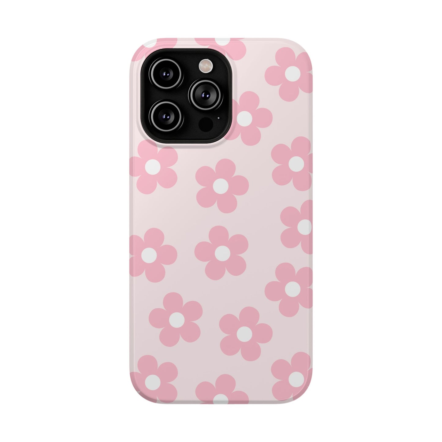 Light Pink Retro Flowers iPhone Case