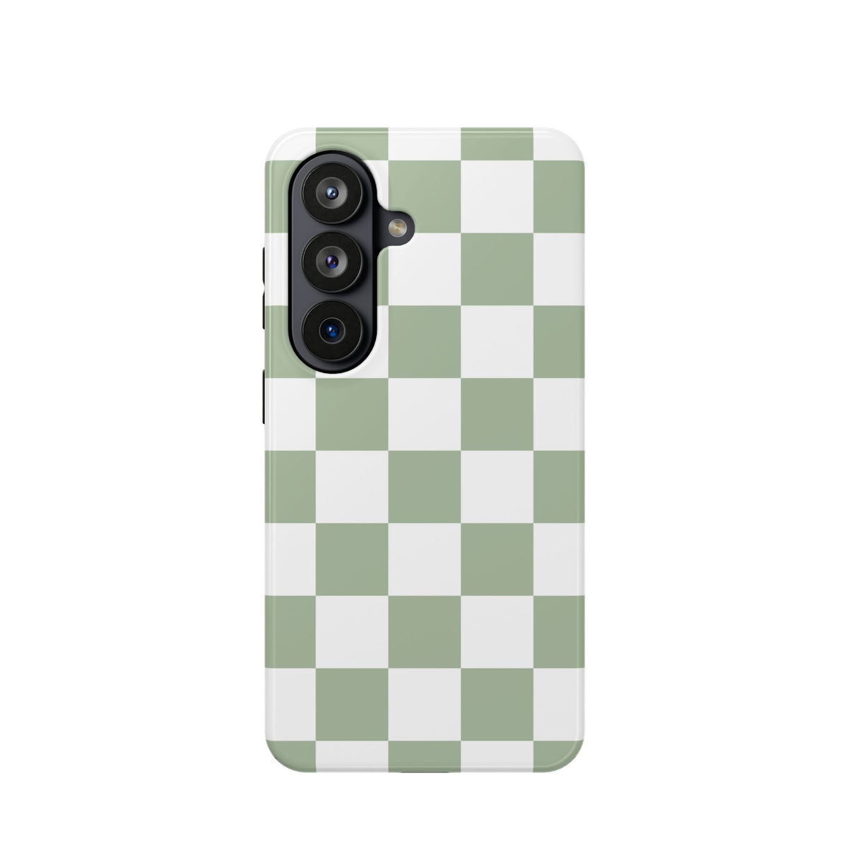 Sage Green Checkered Samsung Case
