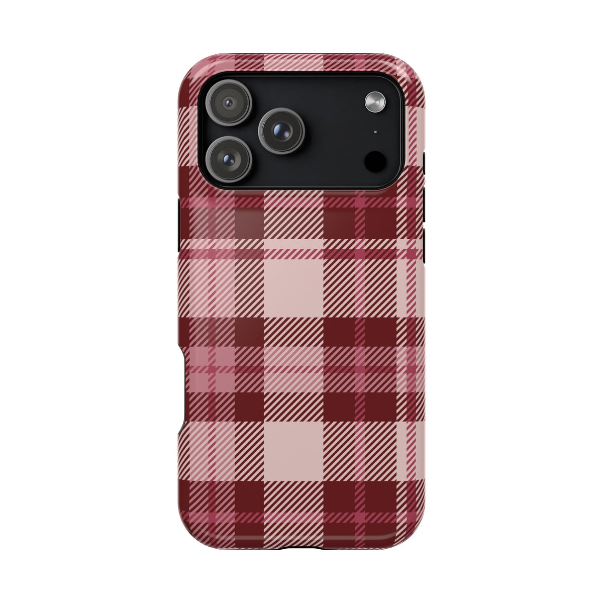 Burgundy Plaid iPhone Case