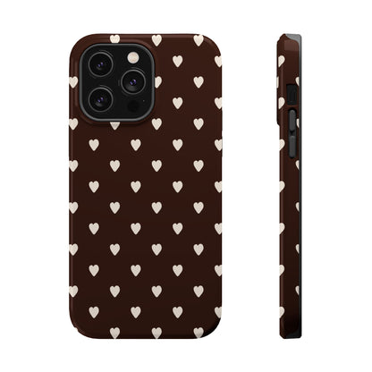 Mocha Hearts iPhone Case