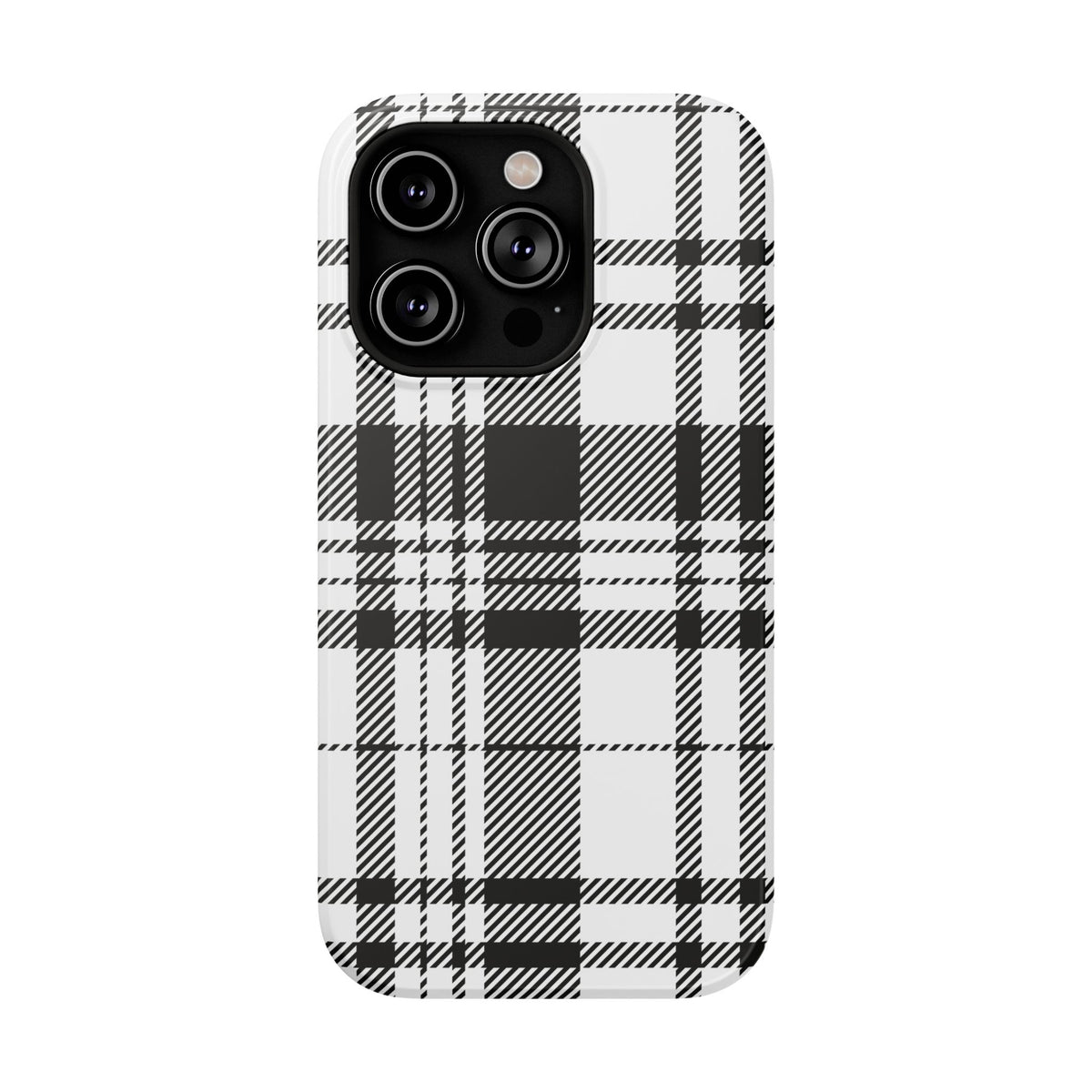 Black Plaid iPhone Case