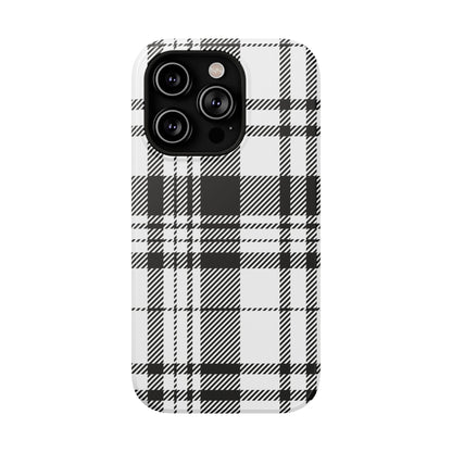 Black Plaid iPhone Case
