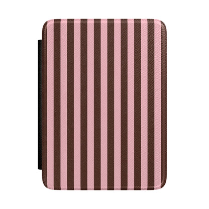 Pink Latte Stripes Kindle Case