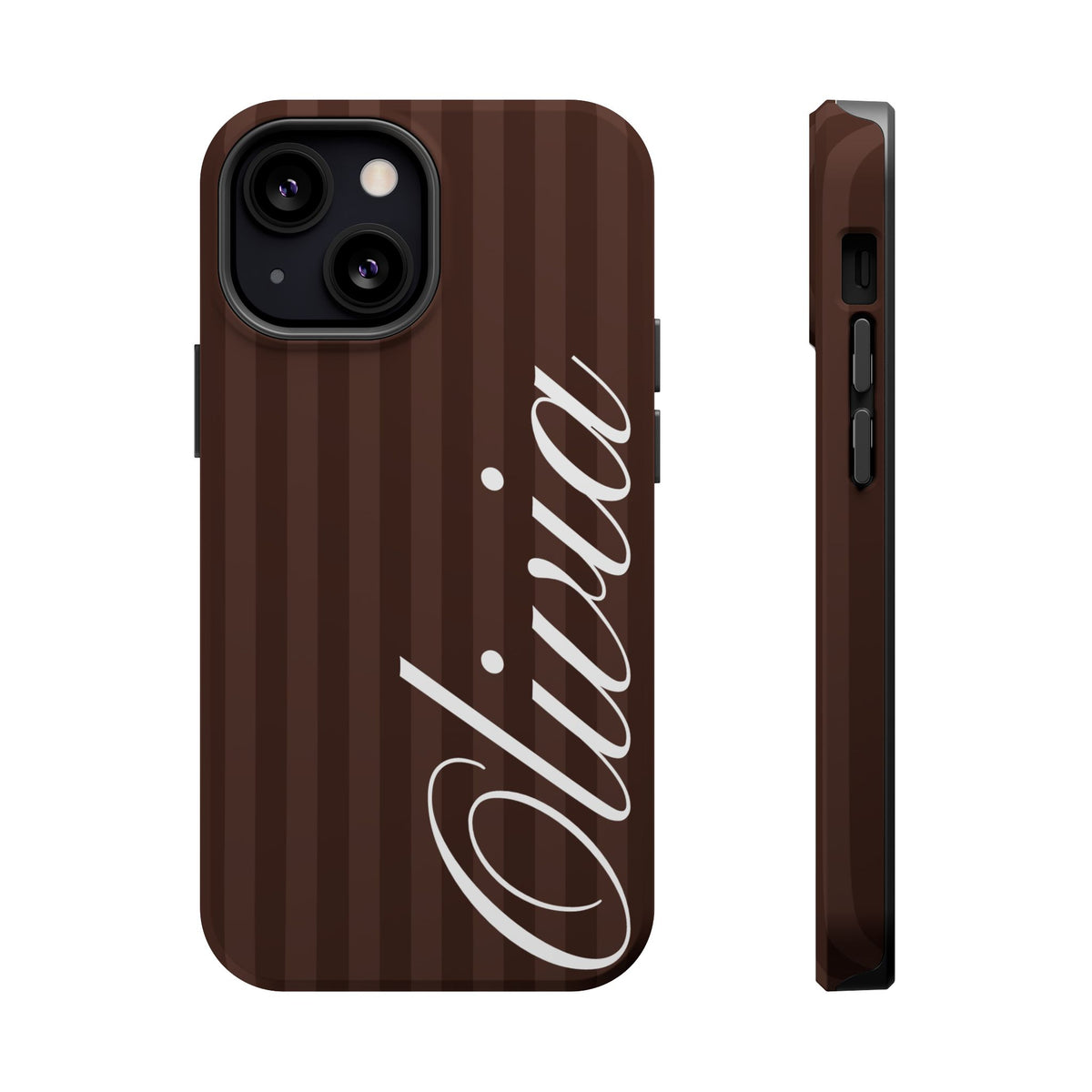 Custom Mocha Stripes iPhone Case