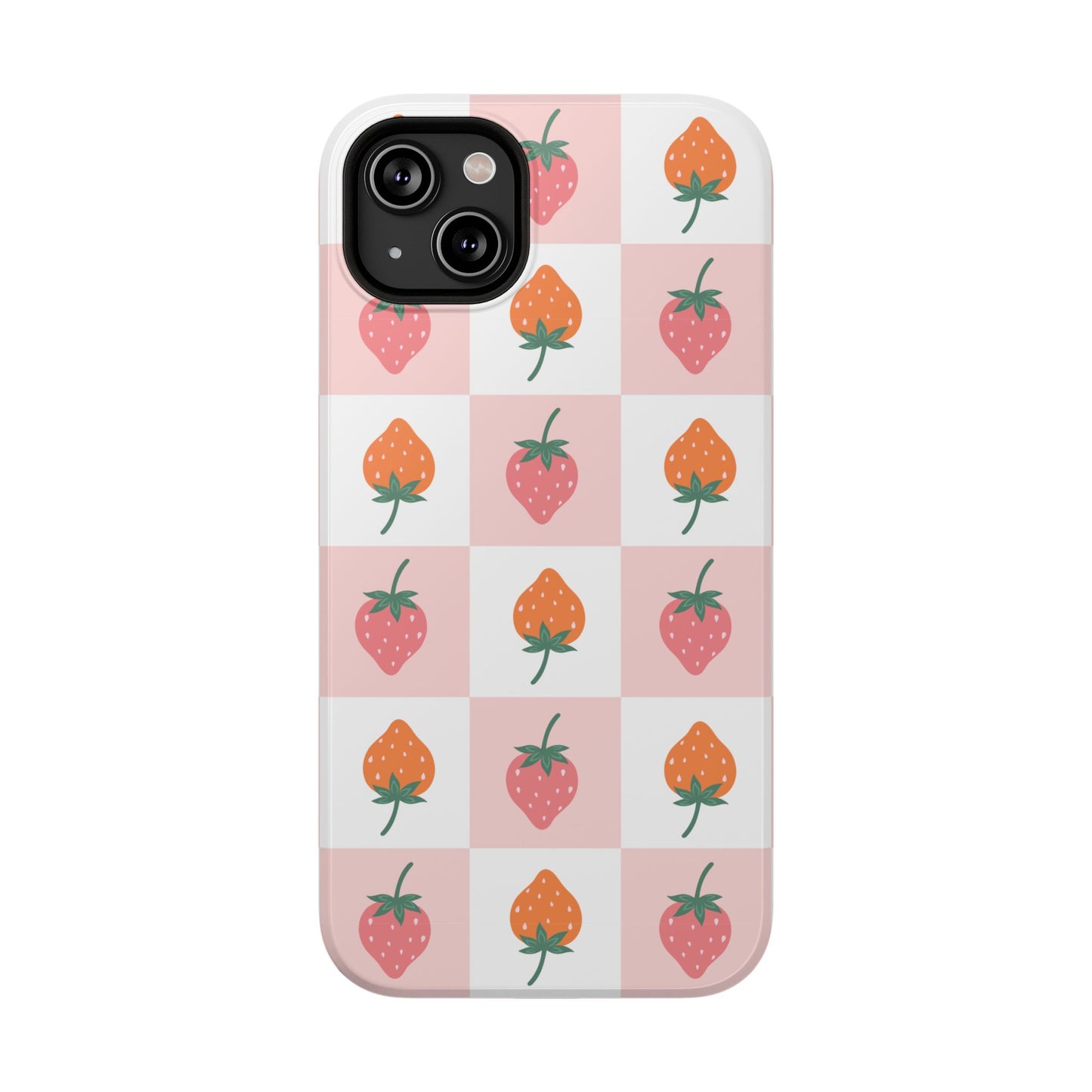 Strawberry Checkered iPhone Case