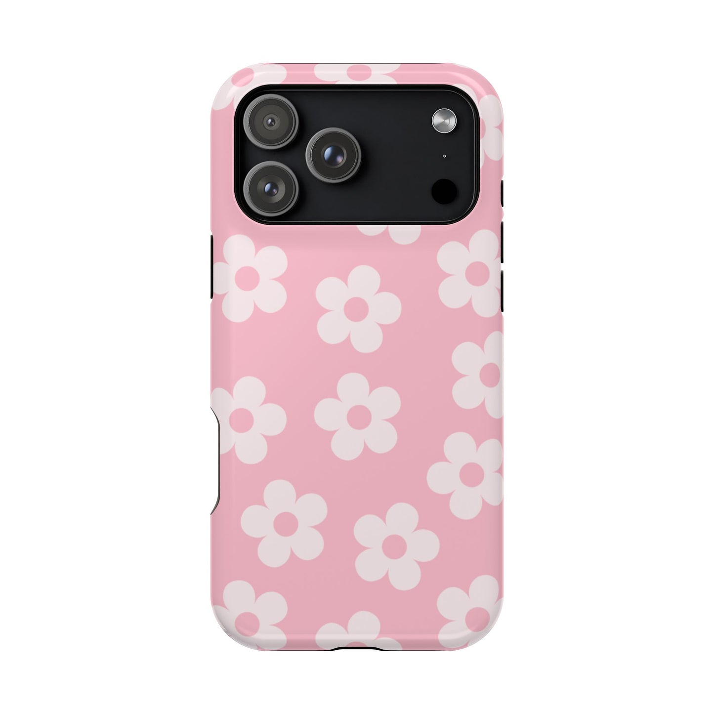 Pink Retro Flowers iPhone Case