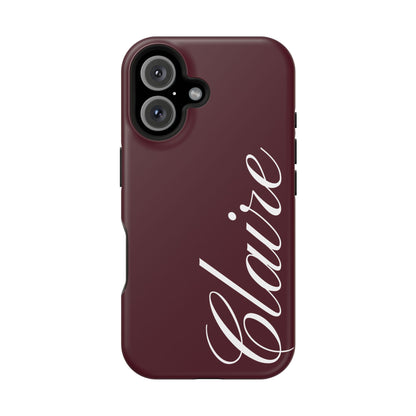Personalized Burgundy iPhone Case