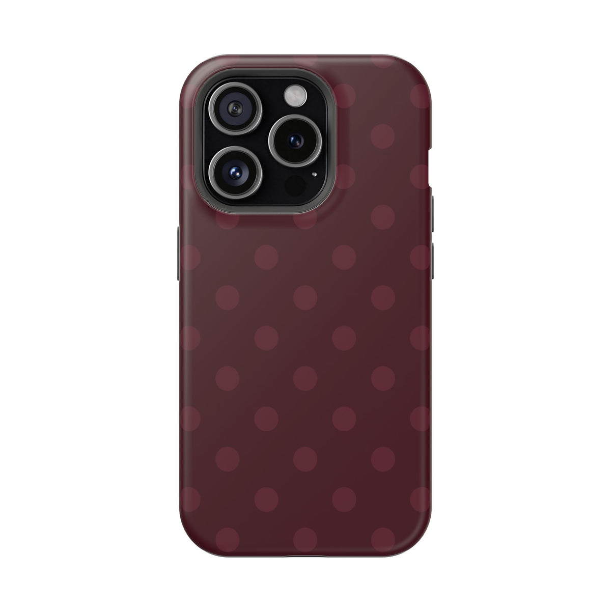 Burgundy Polka Dots iPhone Case