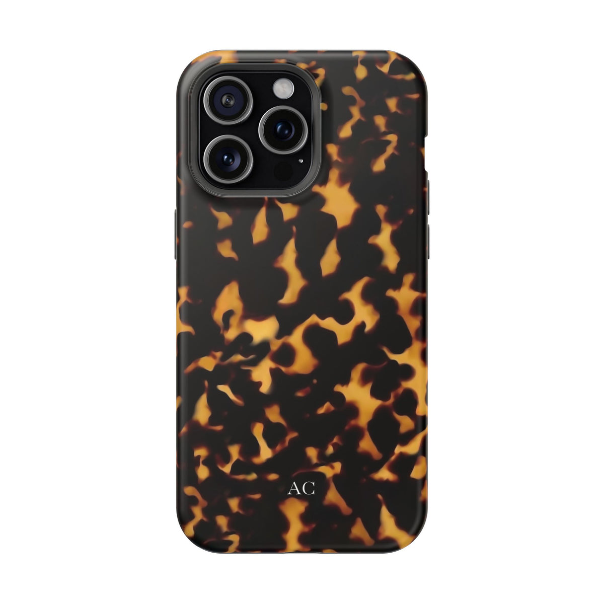 Custom Initials Tortoise iPhone Case