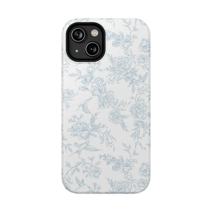 French Blue Toile iPhone Case