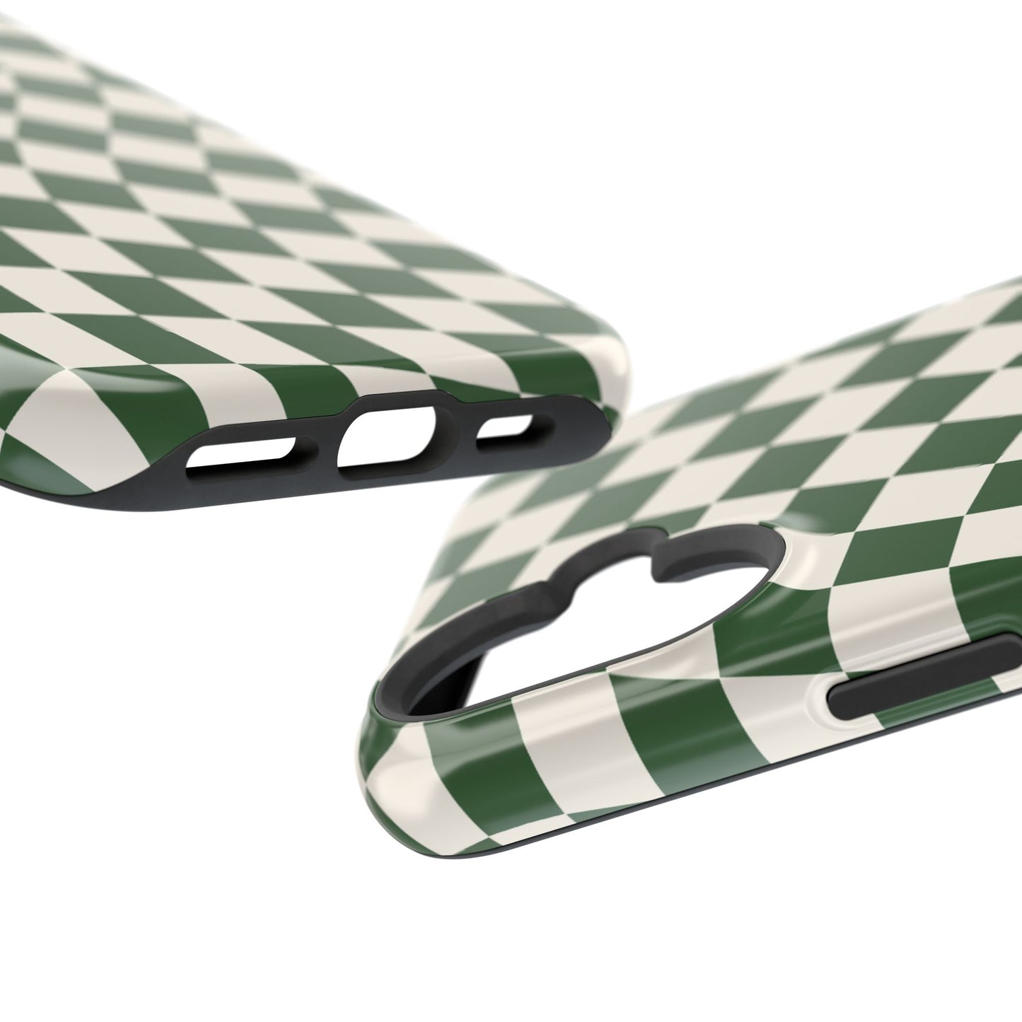Green Wavy Checkered iPhone Case