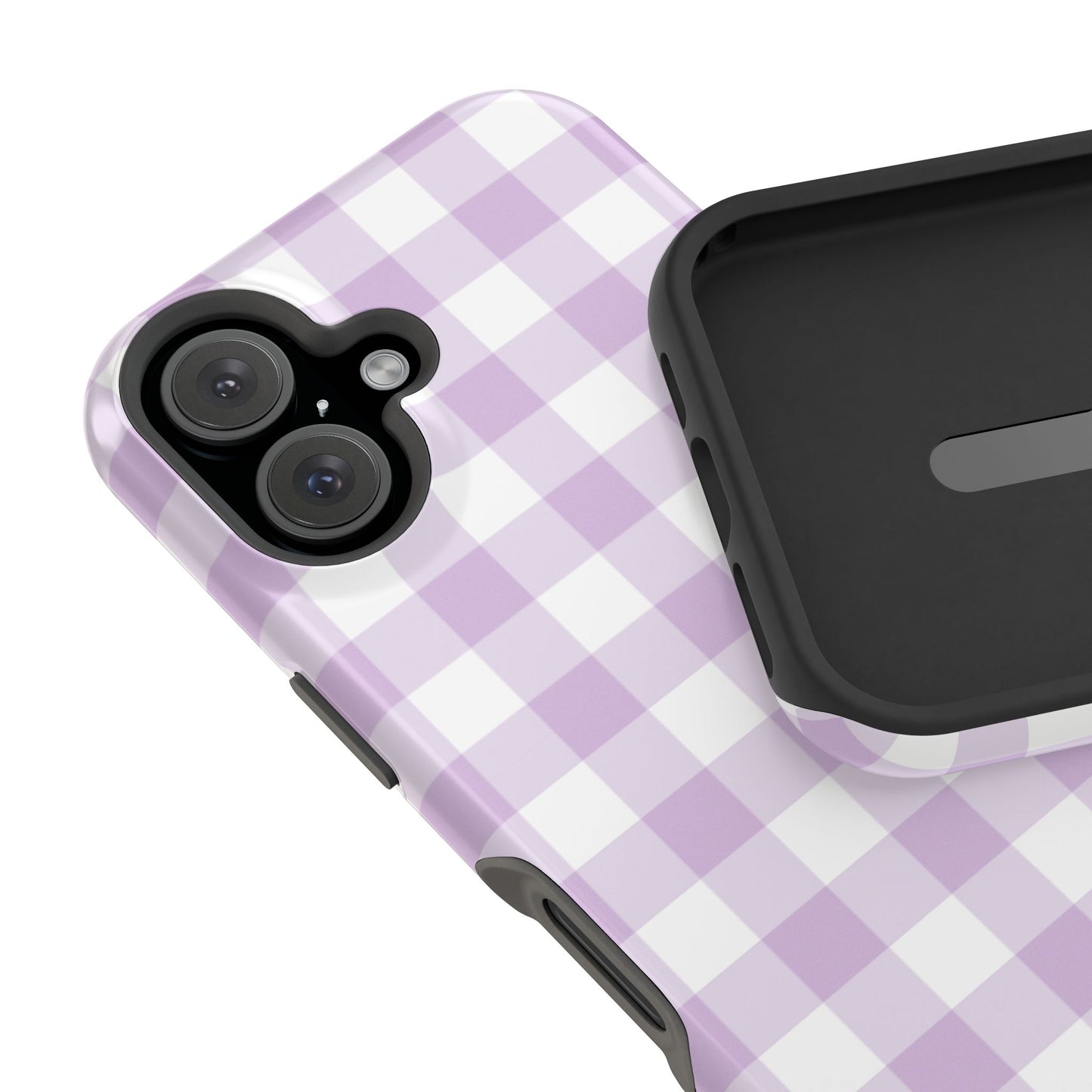 Purple Gingham iPhone Case