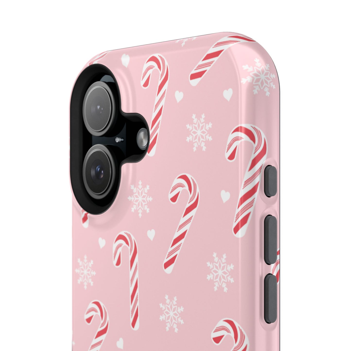 Peppermint Snowflakes iPhone Case