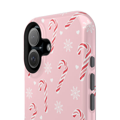 Peppermint Snowflakes iPhone Case