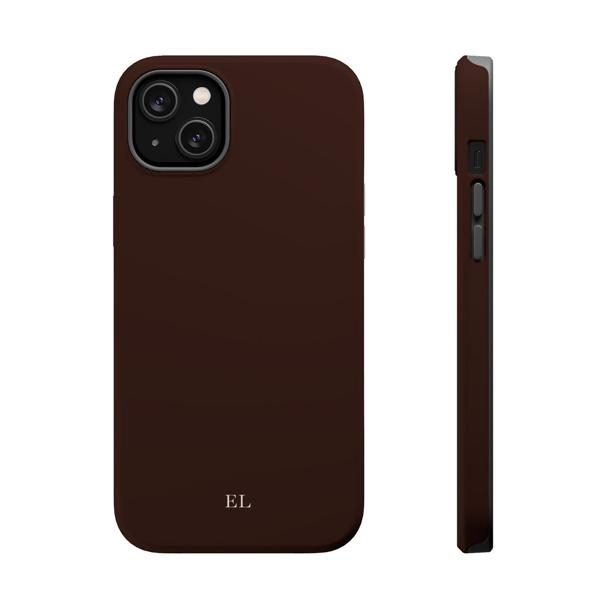 Custom Initials Mocha iPhone Case