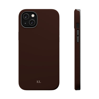 Custom Initials Mocha iPhone Case