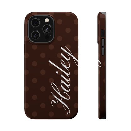 Custom Mocha Polka Dots iPhone Case
