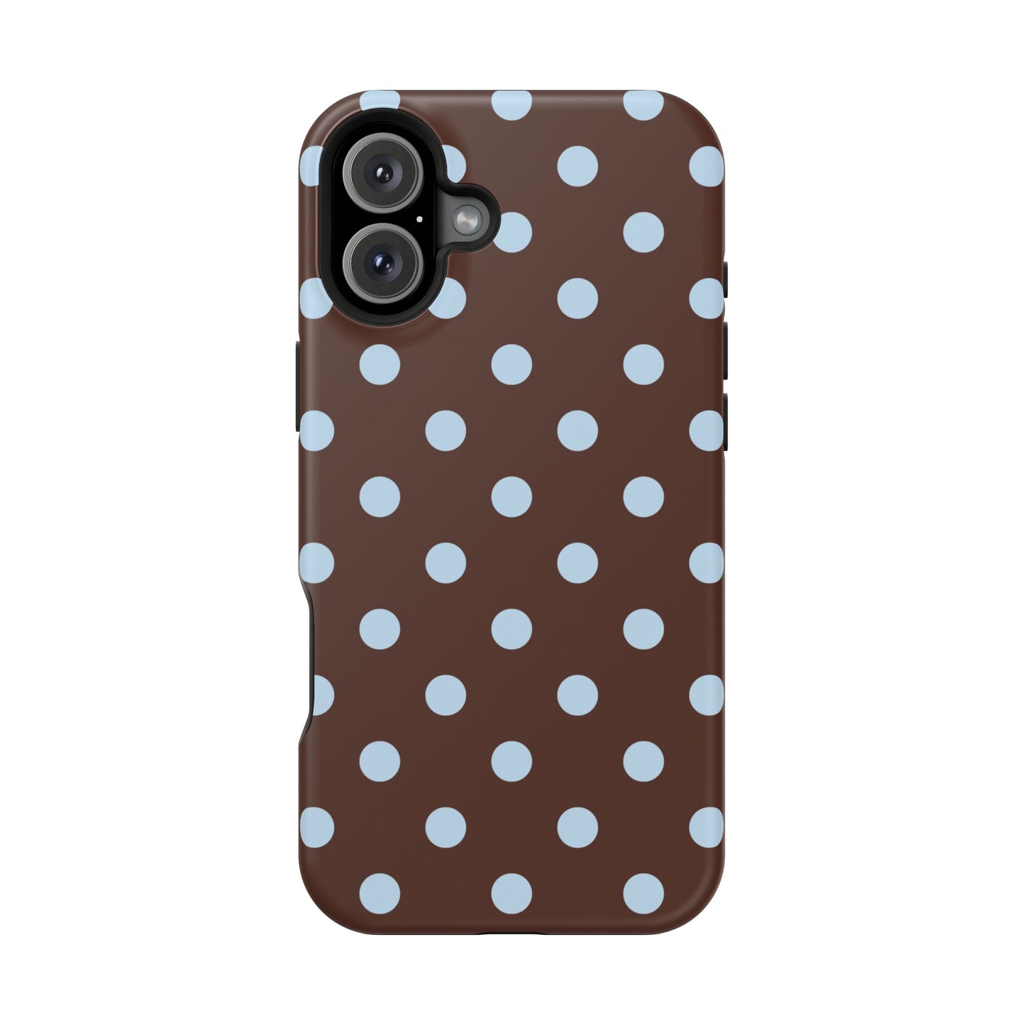 Blue Latte Polka Dots iPhone Case
