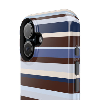 Blueberry Mocha Stripes iPhone Case