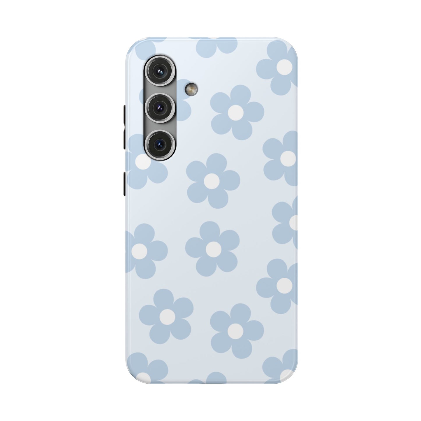 Light Blue Retro Flowers Samsung Case