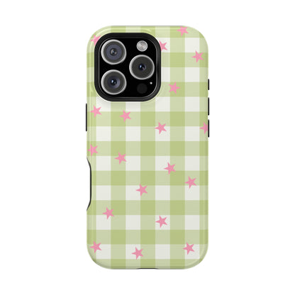 Lucky Star Gingham iPhone Case
