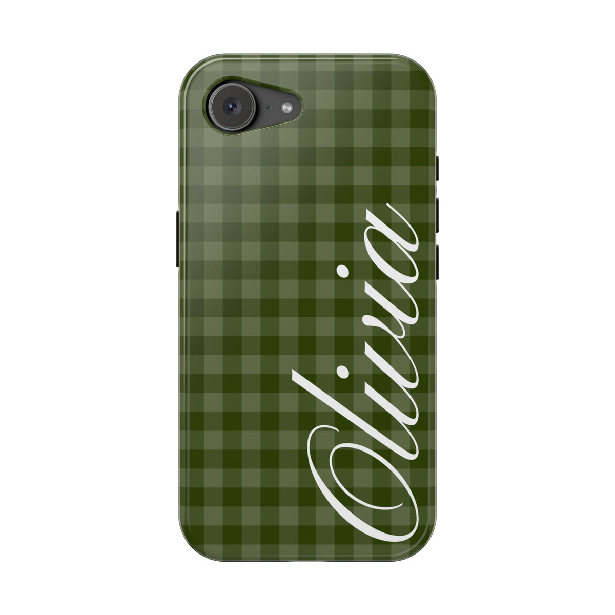 Custom Green Gingham iPhone Case