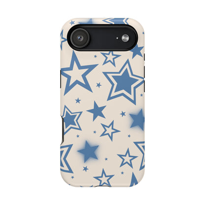 Beige & Blue Stardust iPhone Case