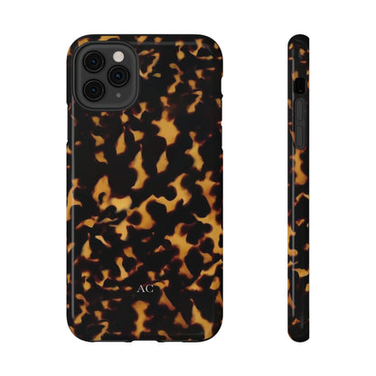 Custom Initials Tortoise iPhone Case